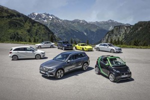 Mercedes-Benz auf der Silvretta E-Auto Rallye 2015